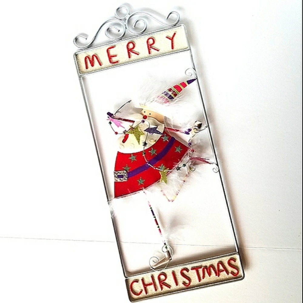 Merry Christmas Santa Hanging Sign